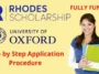 Rhodes Fully-Funded Scholarship at the University of Oxford: Apply Now